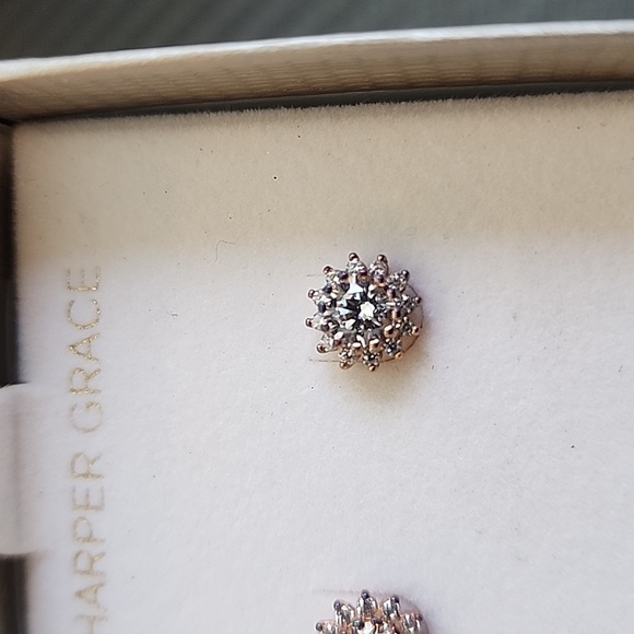 Earrings, Harper Grace, 18kt gold over sterling, New in Box - Picture 2 of 4